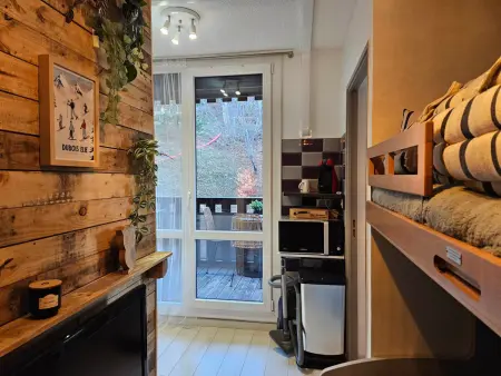 Studio rénové 24m² balcon forêt à Pra-Loup 1500 : photo 9