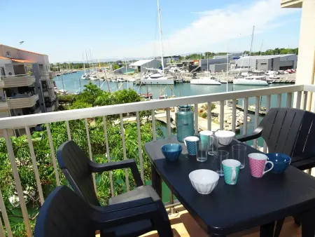 Location appartement à Canet en Roussillon, Appartement 2P Vue Marina avec Terrasse et Parking