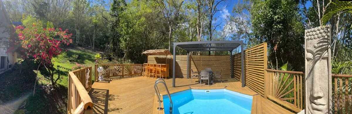 Appartement 80 m² avec piscine et vue mer à Deshaies - Photo 1