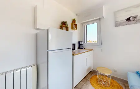 Studio vue mer à Ambleteuse, 15 m de la plage : photo 15