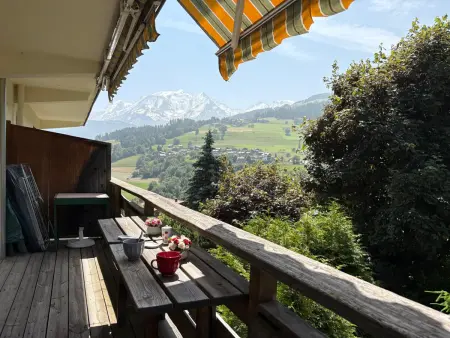 Appartement 4 pers. Combloux, vue Mont-Blanc, piscine : photo 15