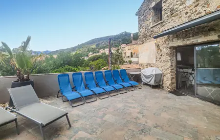 Maison en pierre avec piscine chauffée à Roquebrun : photo 2