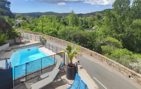 Maison en pierre avec piscine chauffée à Roquebrun : photo 7