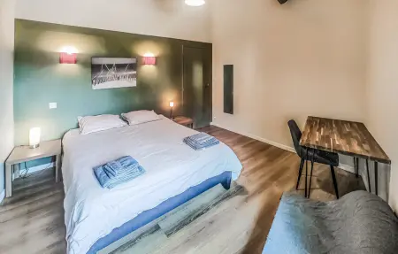 Maison en pierre avec piscine chauffée à Roquebrun : photo 21