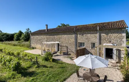 Location maison à Savigné, Holiday home on a vineyard