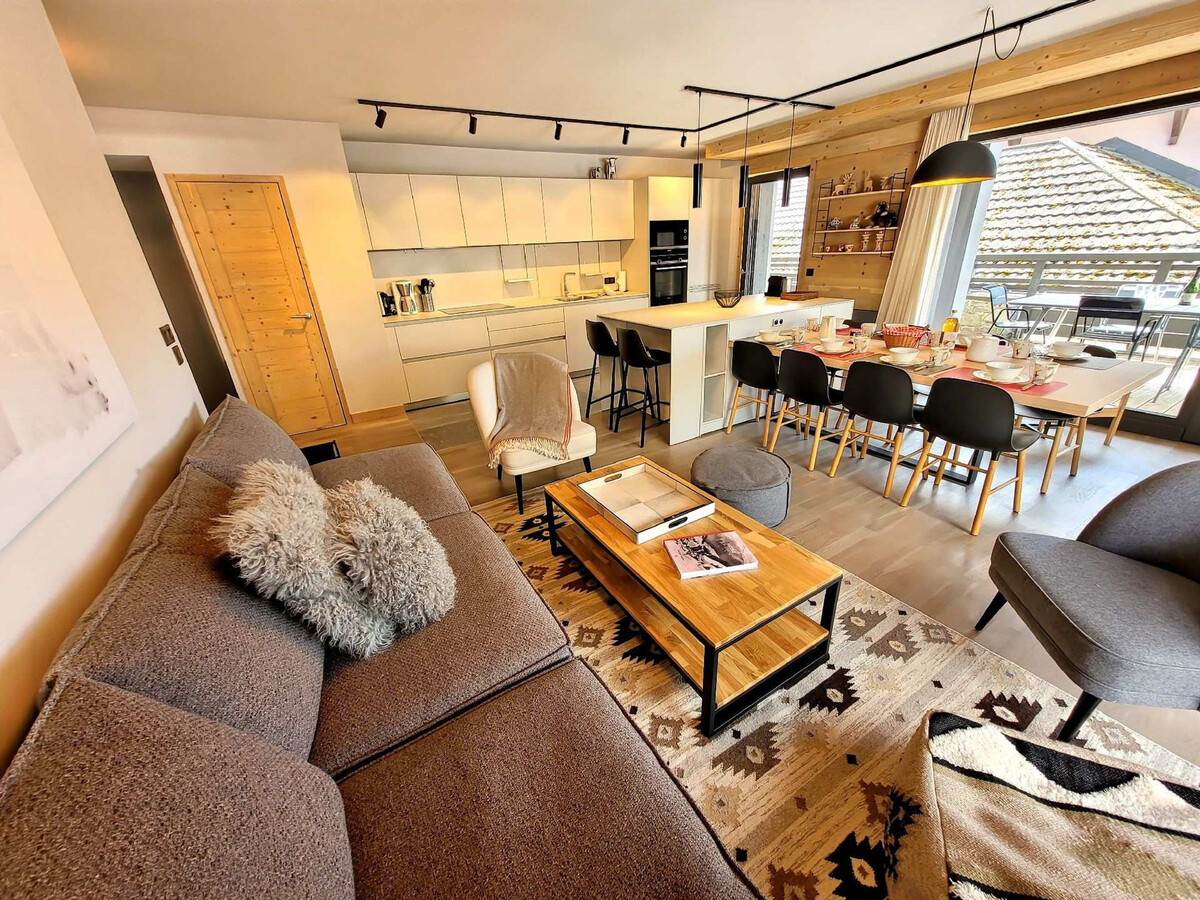 Appartement 8 pers aux pieds des pistes, centre Les Gets - Photo 1