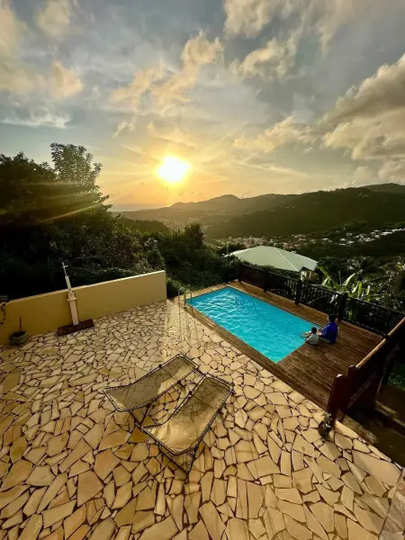 Studio avec piscine partagée et terrasse à Rivière-Pilote : photo 4