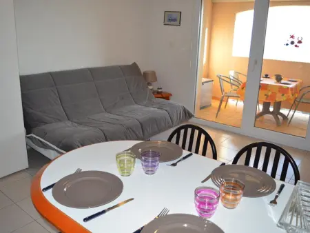 Studio cabine Banyuls, vue mer et loggia, 4 pers : photo 6