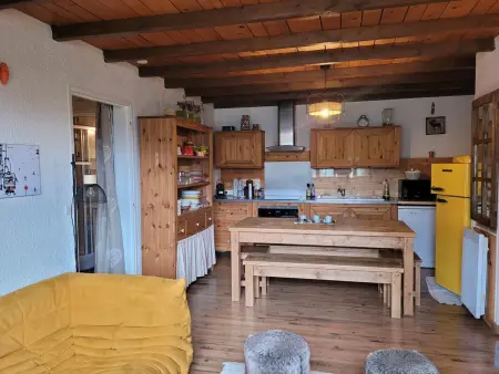 Location appartement à Pra Loup, Bel appartement rénové style chalet, 6 pers, proche des pistes