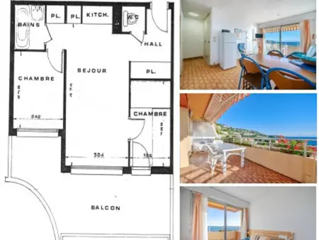 Appartement 8 personnes avec 2 chambres à Roquebrune-Cap-Martin : photo 7