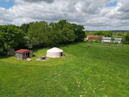 Yourte mongole avec terrasse et vue panoramique à Denneville : photo 6