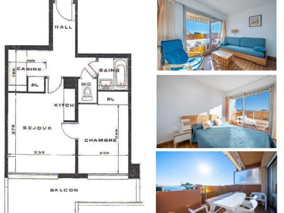Appartement 6 pers. avec terrasse vue mer à Roquebrune - Photo 7