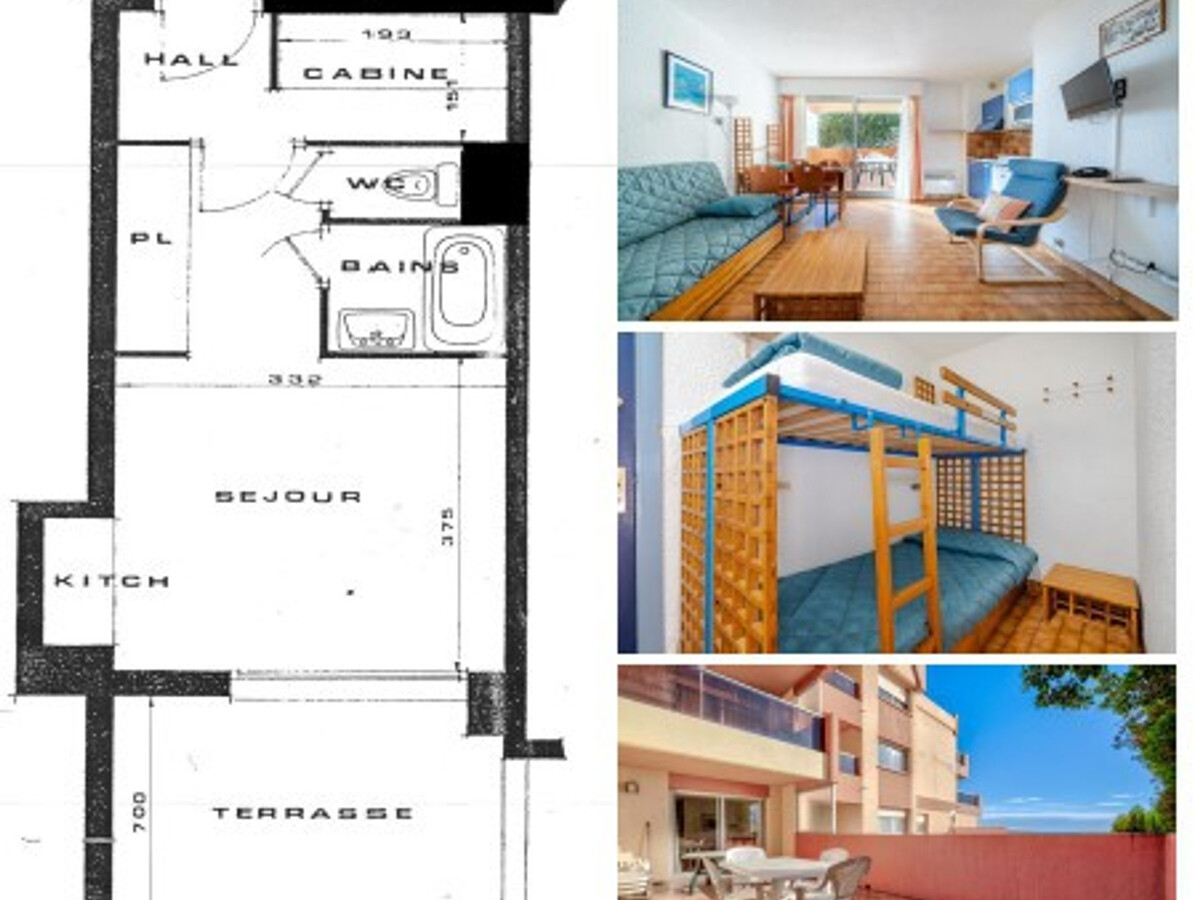 Studio 4 personnes, vue mer à Roquebrune-Cap-Martin - Photo 7