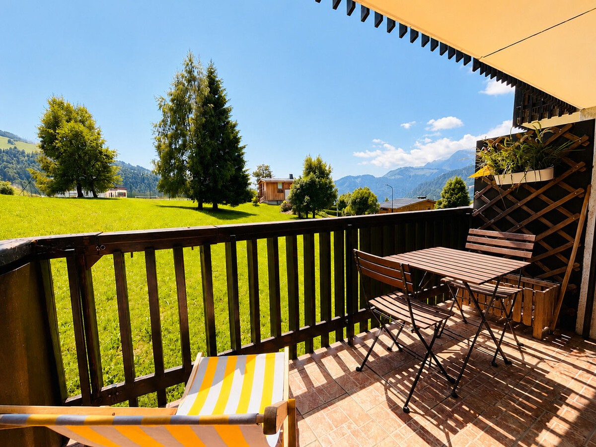 Studio cabine skis aux pieds avec vue Mont Charvin - Photo 12