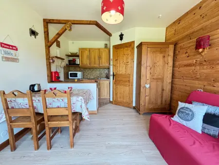Location appartement à Notre Dame de Bellecombe, Studio cosy skis aux pieds avec parking, animaux acceptés