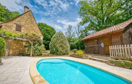 Maison pierre Périgord Noir, piscine privée, 5 pers. : photo 11