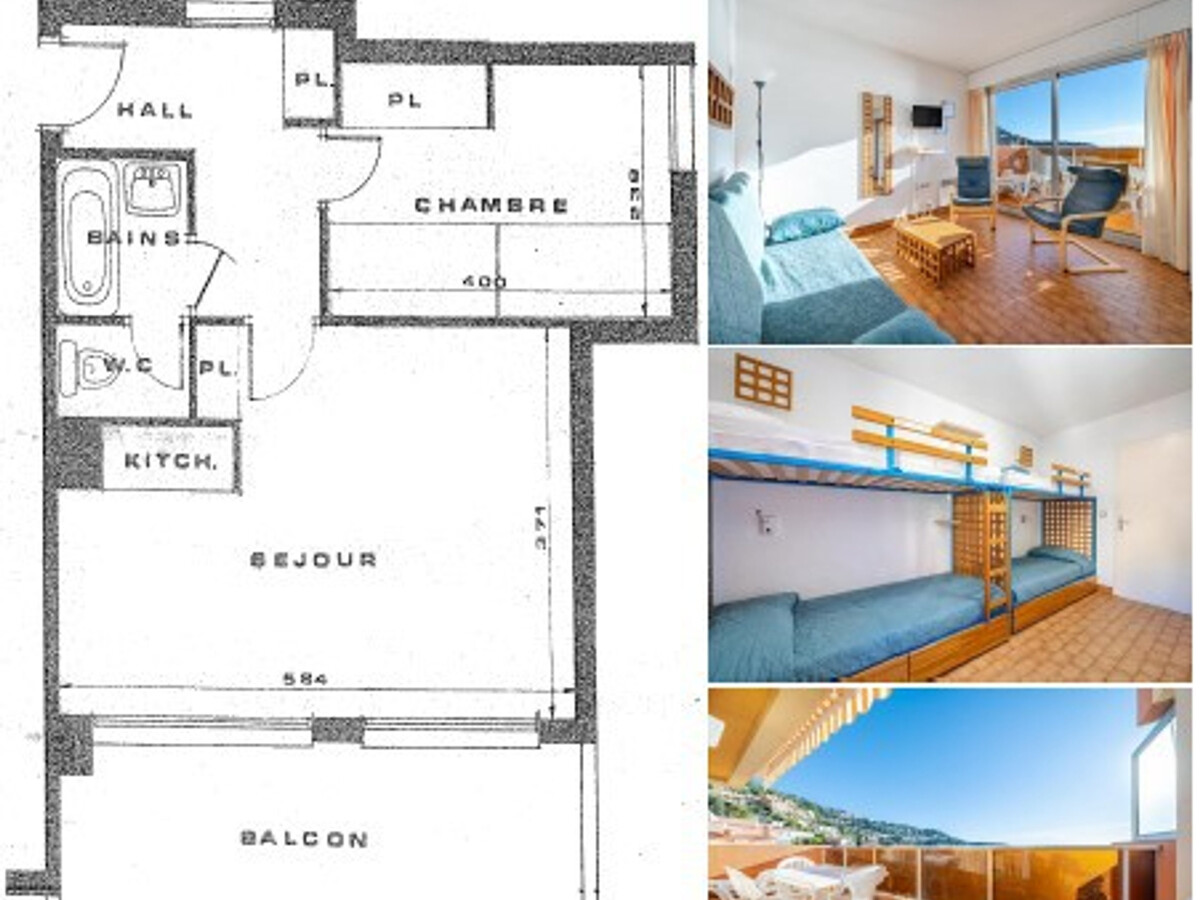 Studio 6 pers. vue mer à Roquebrune-Cap-Martin - Photo 7