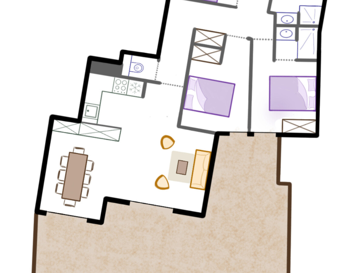 Appartement 3 pièces neuf à Méribel, 2 min des pistes - Photo 14