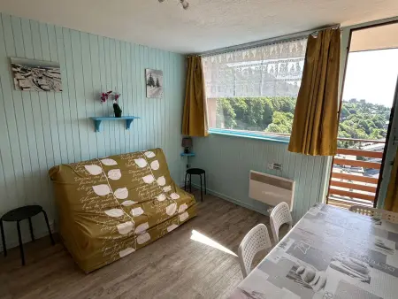 Location appartement à Besse et Saint Anastaise Super Besse, Studio au pied des pistes avec vue imprenable