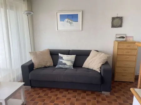 Studio + 2 cabines en front de mer au Grau-du-Roi, terrasse : photo 4