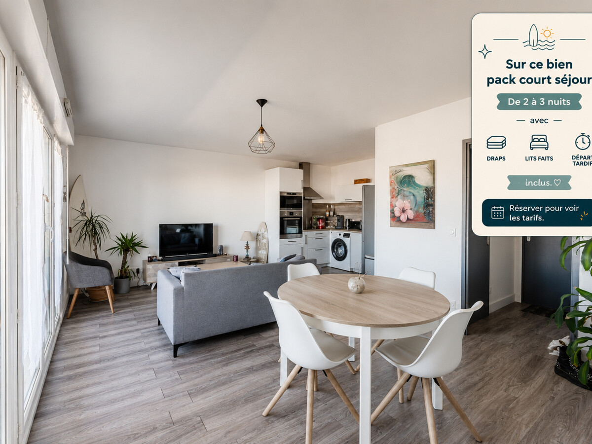 Appartement 4 pers à 50m de l'océan, piscine et animaux - Photo 1