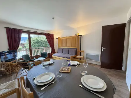 Appartement 4 pers. Praz-sur-Arly, balcon vue montagne : photo 8
