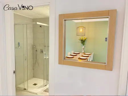 Appartement moderne près de la plage, climatisé, 2 chambres, avec jardin commun : photo 15