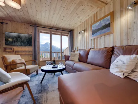 Location appartement à Montvalezan La Rosière, Triplex moderne 120m², sud, 4 chambres, parking, wifi, 2 terrasses à La Rosière