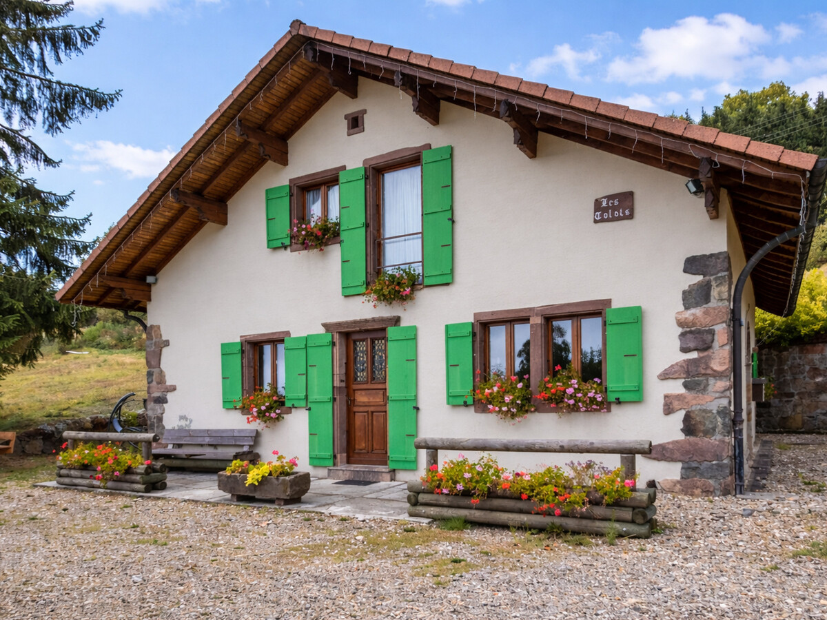 Gîte 9 pers. Belfahy : cheminée, vue Vosges - Photo 6