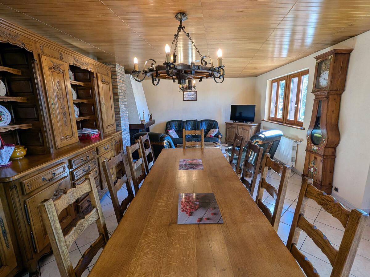 Gîte 9 pers. Belfahy : cheminée, vue Vosges - Photo 12