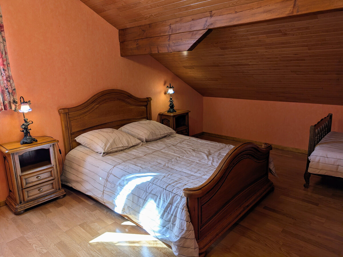 Gîte 9 pers. Belfahy : cheminée, vue Vosges - Photo 24