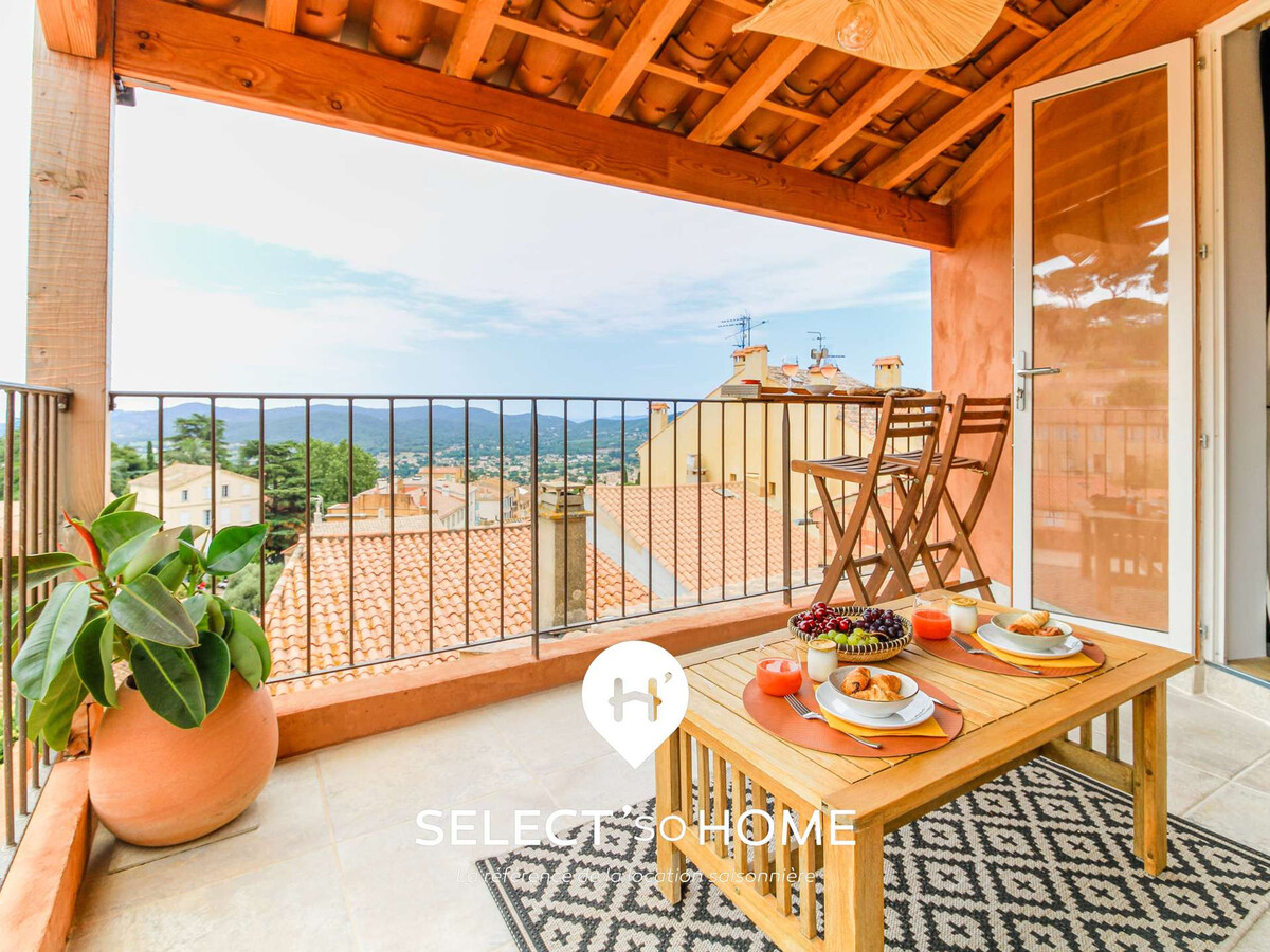 Duplex Bormes avec terrasse couverte, vue panoramique - Photo 12