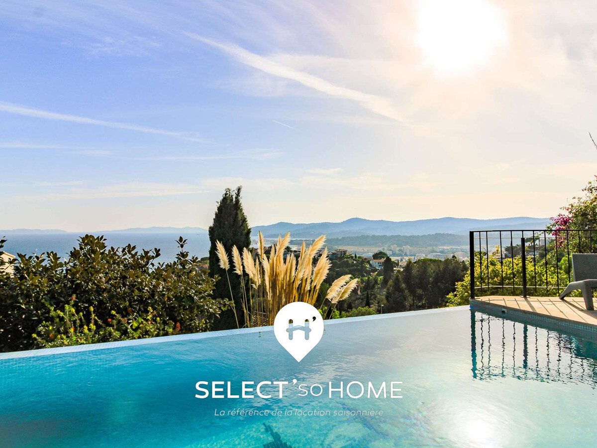 Villa 10 pers. au Lavandou : piscine débordement vue mer - Photo 1