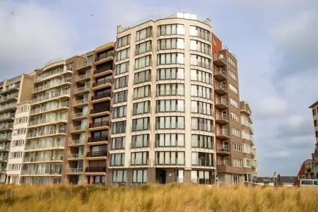 Location appartement à Westende, Appartement avec vue frontale sur le front de mer