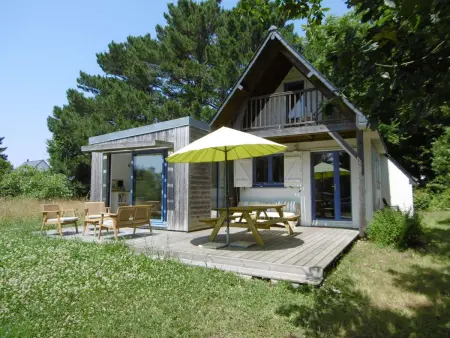 Location maison à Sarzeau, Maison en bois calme 6 personnes, animaux admis