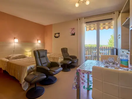 Location appartement à Barbotan les Thermes, Studio lumineux avec balcon à Barbotan-les-Thermes, 2 personnes