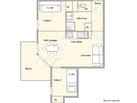 Appartement 7 pers à 300m des pistes, parking : photo 21