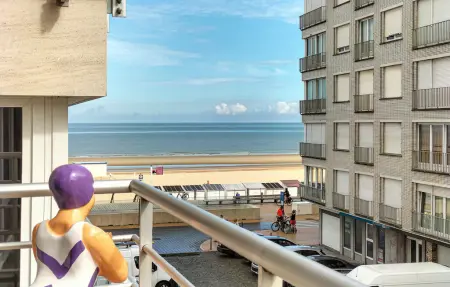 Appartement face à la plage à Oostende, balcon et vue sur la mer : photo 10