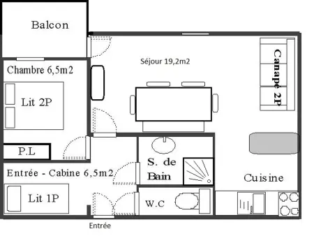 Appartement 2 pièces Aussois, balcon et navette ski gratuite : photo 7