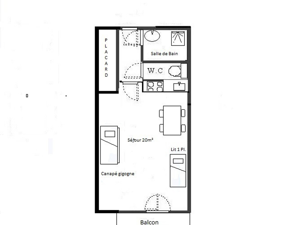Studio 26m² Aussois, 3 pers, balcon sud-est - Photo 7