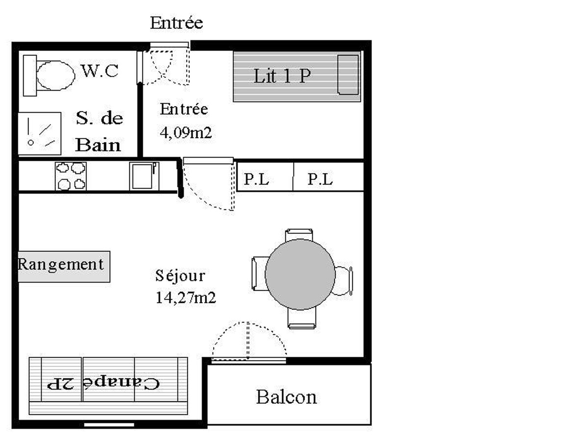 Studio cabine 21 m² balcon, front de neige à Aussois - Photo 6