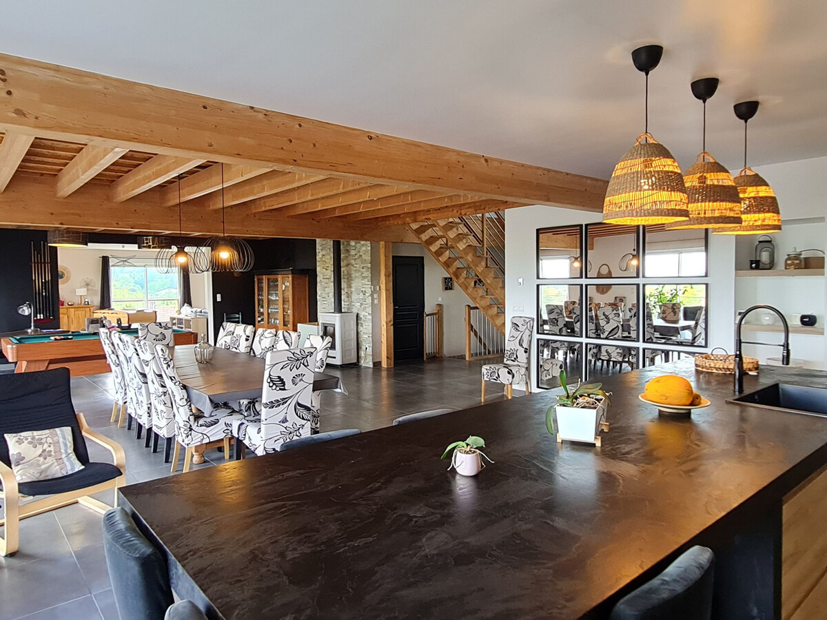 Gîte contemporain 12 pers. avec piscine chauffée à Favières - Photo 15