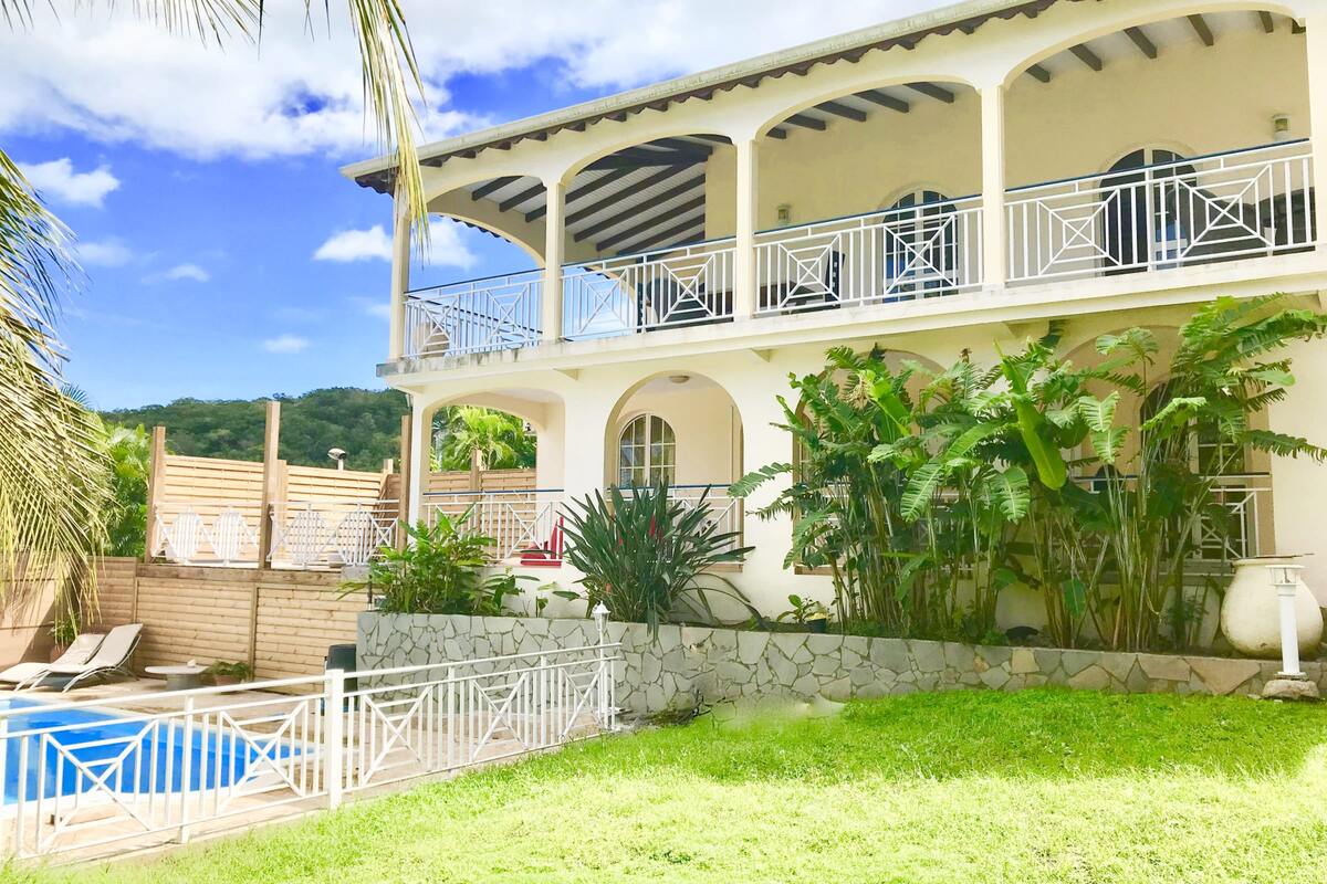Villa 10 pers., piscine privée et vue mer à Deshaies - Photo 2
