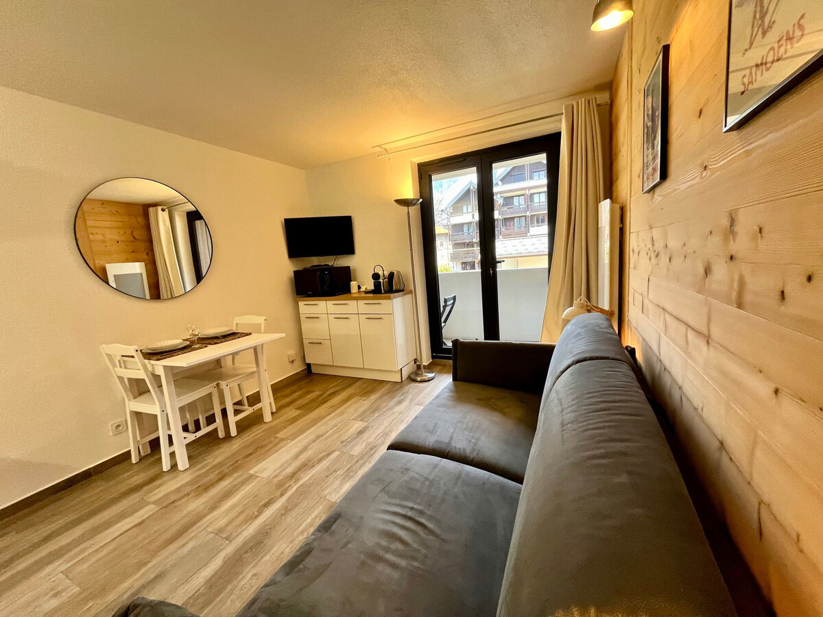 Studio rénové 20m² centre Samoëns, balcon, 4 couchages - Photo 1