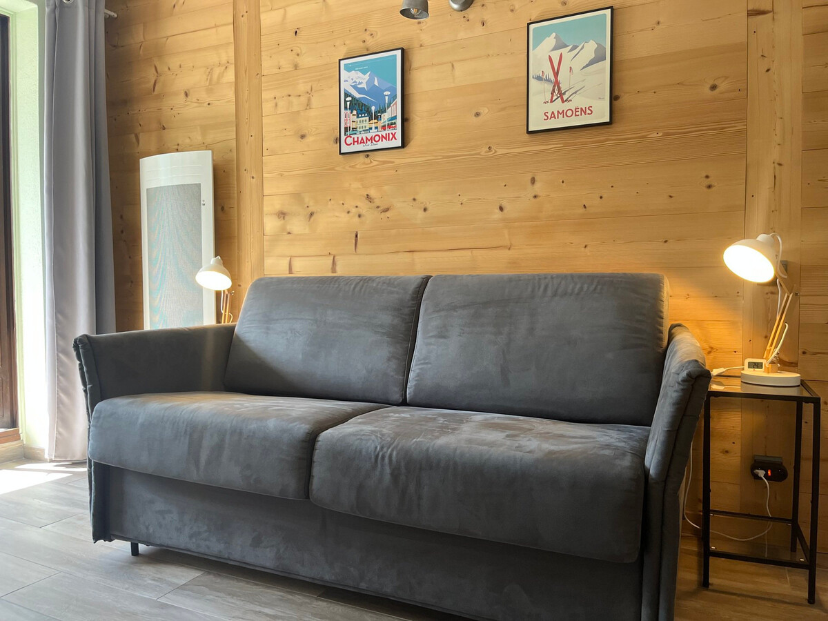 Studio rénové 20m² centre Samoëns, balcon, 4 couchages - Photo 8