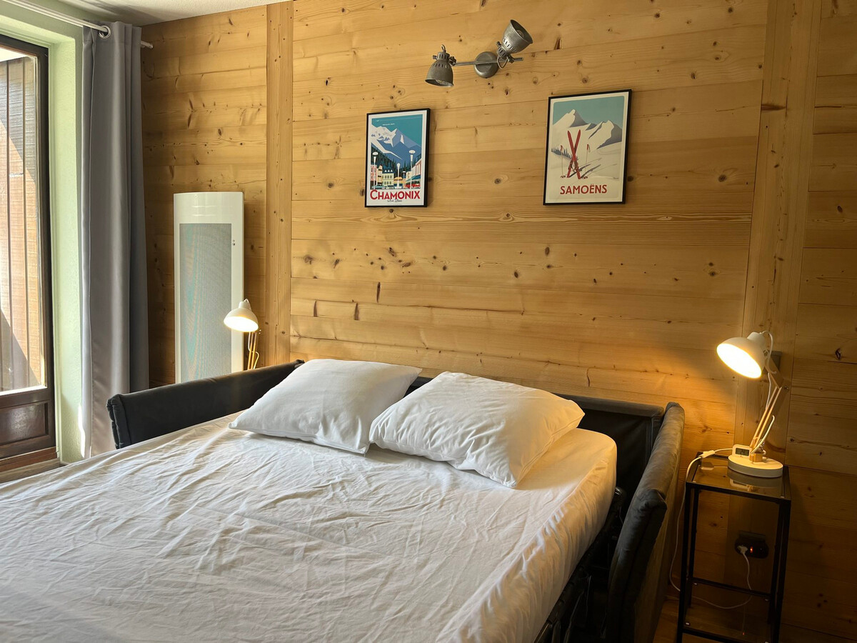 Studio rénové 20m² centre Samoëns, balcon, 4 couchages - Photo 9