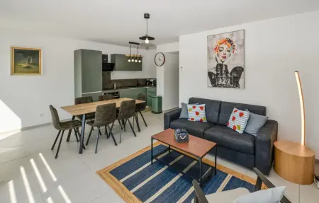 Appartement 2 chambres Cannes, terrasse et vue montagnes : photo 14