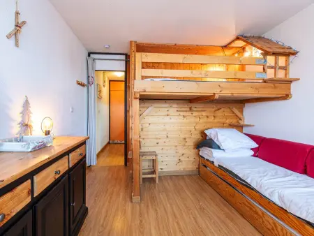 Location appartement à Plagne Aime 2000, Studio moderne pour 4 personnes avec accès skis aux pieds