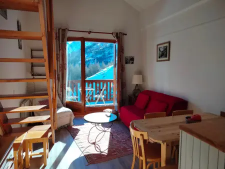 Location appartement à Valloire, Studio mezzanine 4 personnes exposé sud sans animaux