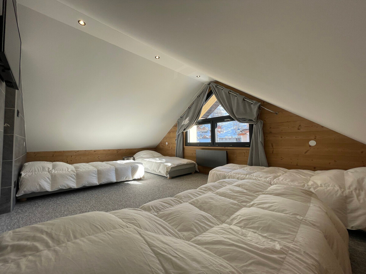 Duplex 12 pers, 4 chambres, sauna et parking à Valloire - Photo 9